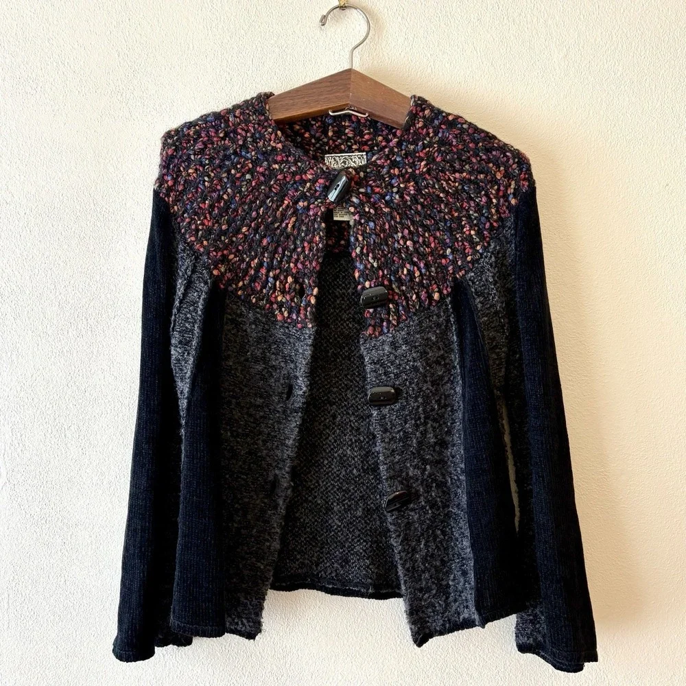 Vintage‎ Anthropologie Curio cardigan chunky knit chenille mohair sweater